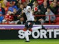 Luton Town's Amari'i Bell celebrates scoring their first goal against Barnsley in the Championship on August 17, 2021
