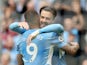 Manchester City's Jack Grealish celebrates scoring their second goal against Norwich City in the Premier League on August 21, 2021