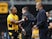 Wolverhampton Wanderers' Adama Traore shakes hands with Tottenham Hotspur manager Nuno Espirito Santo before the match on August 22, 2021
