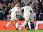 Leeds United's Kalvin Phillips celebrates scoring their first goal against Crewe Alexandra in the EFL Cup on August 24, 2021