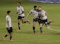 Atletico Mineiro's Eduardo Sasha celebrates scoring their first goal with teammates on August 23, 2021