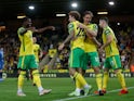 Josh Sargent celebrates scoring for Norwich City against Bournemouth in the EFL Cup on August 24, 2021