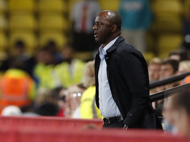 Crystal Palace manager Patrick Vieira looks on on August 24, 2021