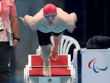 Reece Dunn of Britain in action at the Tokyo Paralympics on August 25, 2021