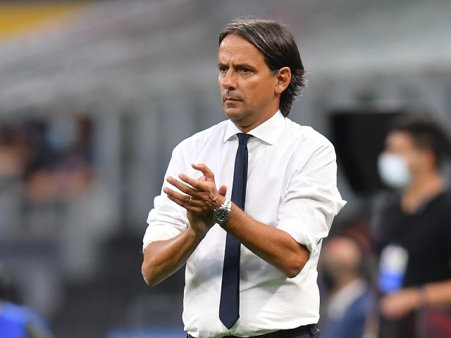 Inter Milan head coach Simone Inzaghi pictured on August 21, 2021