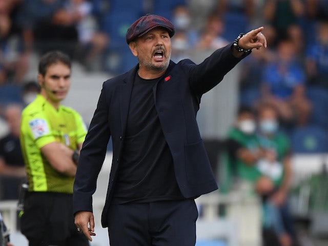 Bologna coach Sinisa Mihajlovic on August 28, 2021