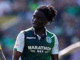 Stephane Omeonga pictured for Hibernian in October 2019