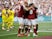 West Ham United's Pablo Fornals celebrates scoring their first goal with teammates on August 28, 2021