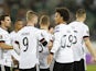 Germany's Leroy Sane celebrates scoring against Liechtenstein on September 2, 2021