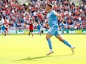 Coventry City's Viktor Gyokeres celebrates scoring their first goal on September 11, 2021