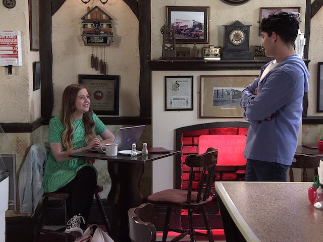 Summer and Aadi on the first episode of Coronation Street on September 15, 2021