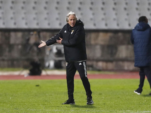 Benfica coach Jorge Jesus after the match in March 2021