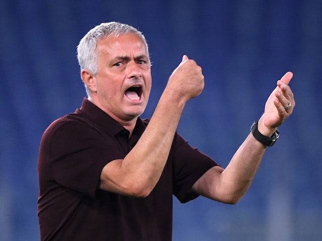 Roma manager Jose Mourinho pictured on September 12, 2021