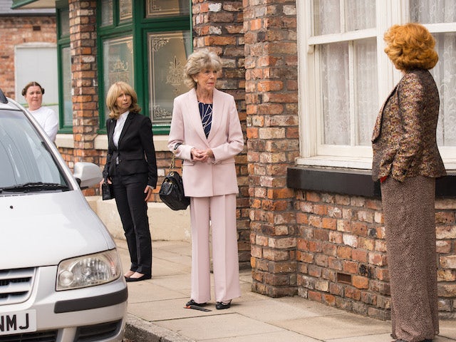 Gail, Audrey and Claudia on the first episode of Coronation Street on September 24, 2021
