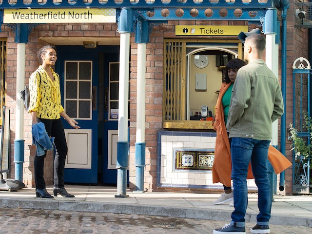 Grace, Aggie and Danny on the second episode of Coronation Street on September 24, 2021
