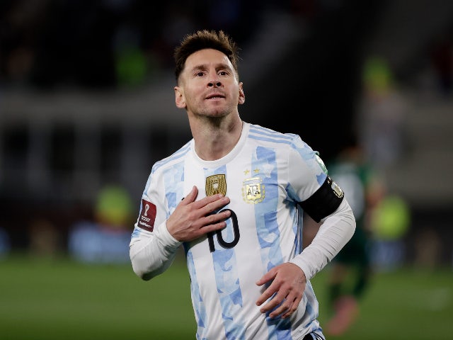 Lionel Messi en el partido de Argentina el 10 de septiembre de 2021