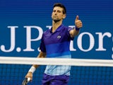 Novak Djokovic pictured at the US Open in September 2021
