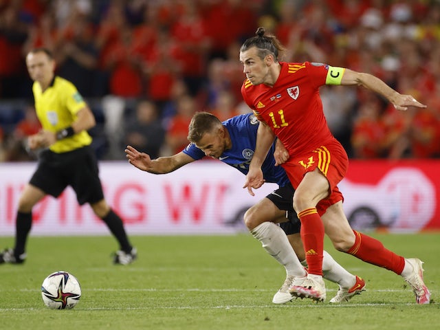 Welshman Gareth Bale in action against Estonia on September 8, 2021
