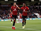 Bournemouth's Dominic Solanke celebrates scoring their second goal on September 14, 2021