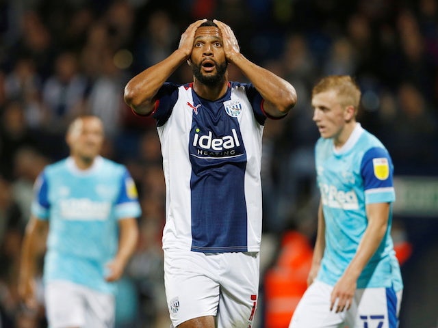West Bromwich Albion's Matt Phillips reacts after missing a chance to score on September 14, 2021