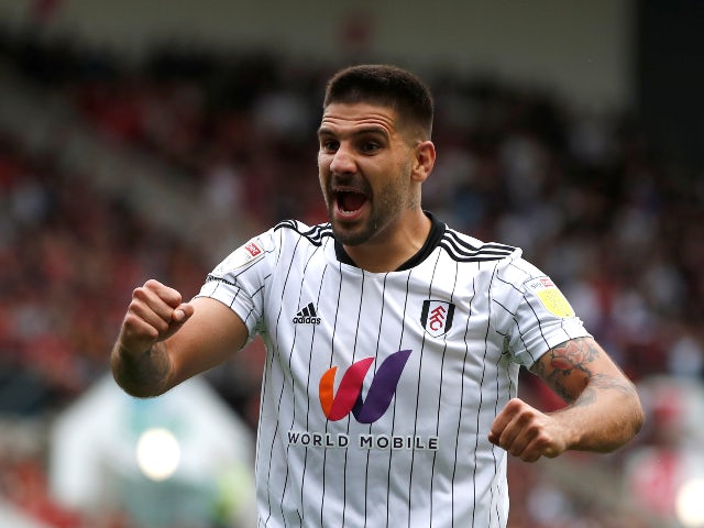 Aleksandar Mitrovic celebrates scoring for Fulham against Bristol City on September 25, 2021
