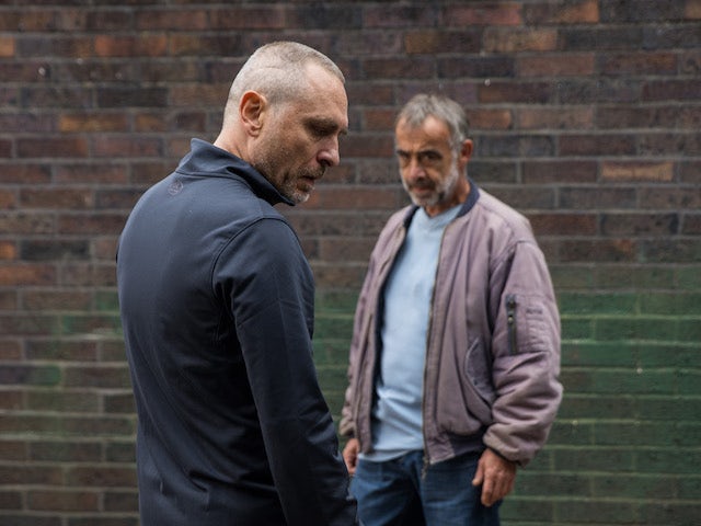Tez and Kevin on the first episode of Coronation Street on October 8, 2021