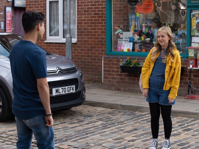 Summer on the second episode of Coronation Street on October 4, 2021
