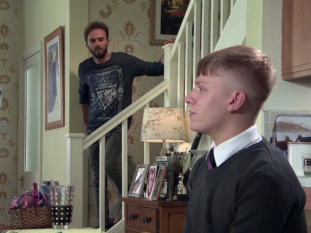 David and Max on the second episode of Coronation Street on October 8, 2021
