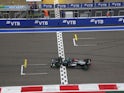 Mercedes' Lewis Hamilton crosses the line to win the Russian Grand Prix on September 26, 2021