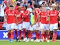 Nottingham Forest's Max Lowe celebrates scoring their first goal against Millwall in the Championship on September 25, 2021