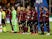 Salernitana players line up before their match against Roma on August 29, 2021