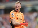 Arsenal goalkeeper Aaron Ramsdale pictured in September 2021