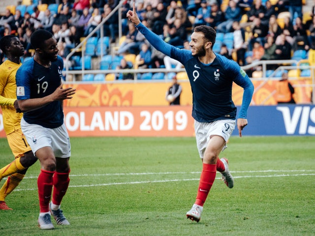 Amine Gouiri in action for France Under-20s in May 2019