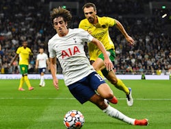 Tottenham Hotspur's Bryan Gil pictured in action in August 2021
