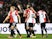 Feyenoord's Orkun Kokcu celebrates scoring their first goal with teammates on September 30, 2021