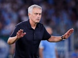 Roma coach Jose Mourinho reacts on September 26, 2021