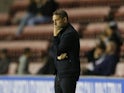 Wigan Athletic manager Leam Richardson during the match on September 21, 2021