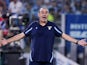 Lazio coach Maurizio Sarri reacts on September 26, 2021