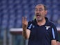 Lazio coach Maurizio Sarri reacts on September 30, 2021