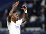 Real Madrid's Vinicius Junior reacts on September 28, 2021