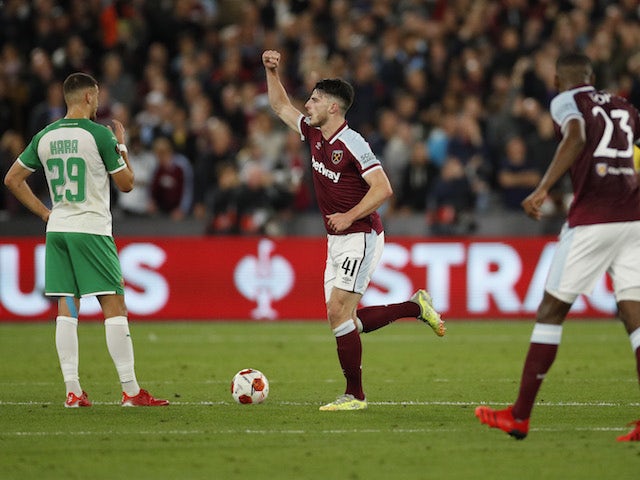 Declan Rice on target as West Ham celebrate first home victory in Europa League