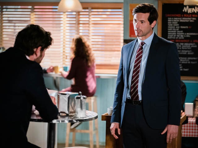 Gray and his ex-colleague on EastEnders on October 15, 2021