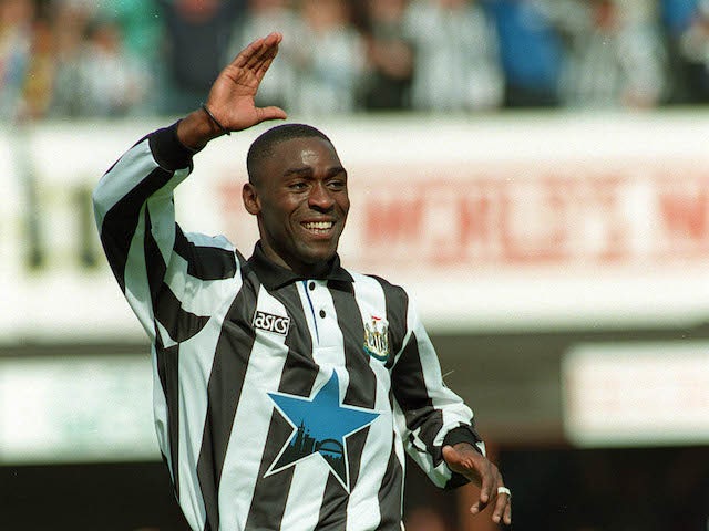 Andy Cole pictured for Newcastle United in 1992-93