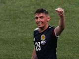 Billy Gilmour pictured for Scotland in June 2021
