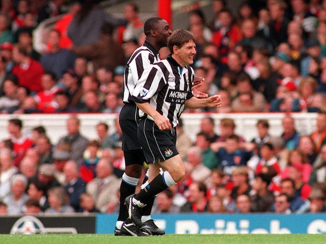 Andy Cole and Peter Beardsley for Newcastle in 1994