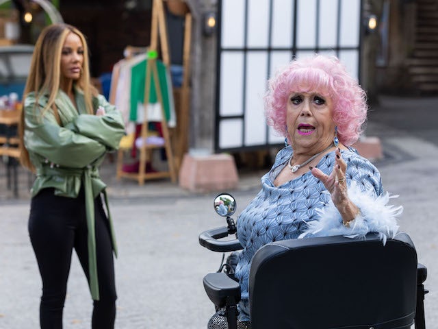 Nana and Goldie on Hollyoaks on October 19, 2021