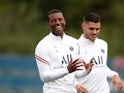 Georginio Wijnaldum pictured in training for Paris Saint-Germain (PSG) in September 2021