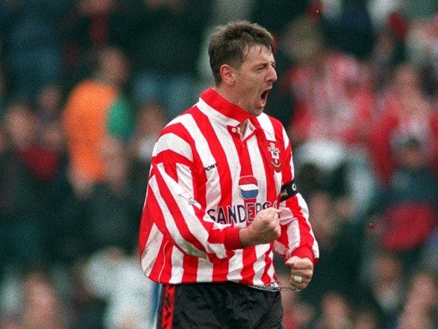 Matt Le Tissier celebrates for Southampton in 1996
