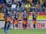Montpellier's Stephy Mavididi celebrates scoring their first goal with teammates on October 17, 2021