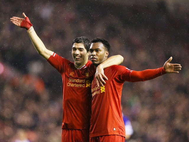 Luis Suarez and Daniel Sturridge for Liverpool in 2014